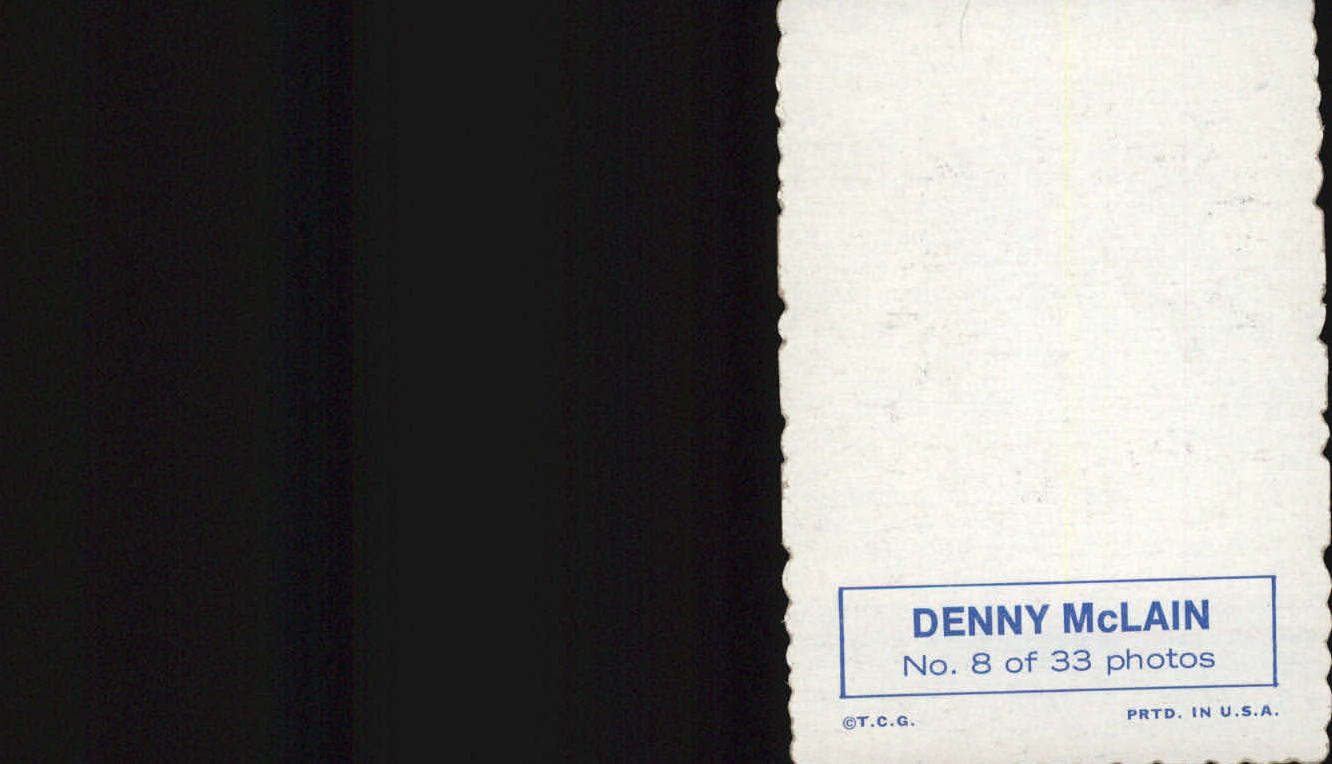 1969 Topps Deckle Edge #8 Denny McLain back image
