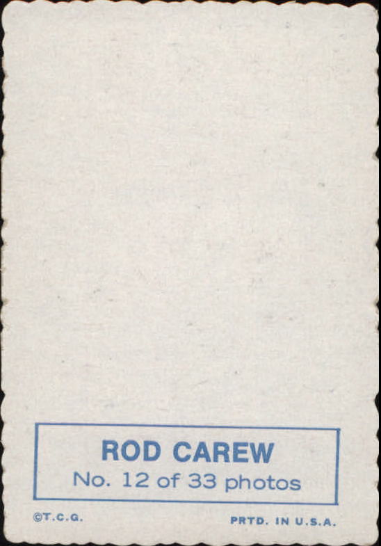1969 Topps Deckle Edge #12 Rod Carew back image