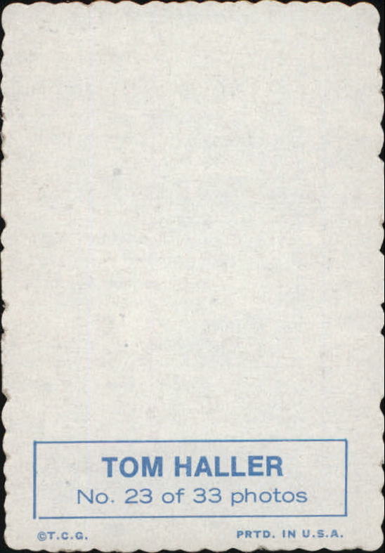 1969 Topps Deckle Edge #23 Tom Haller back image