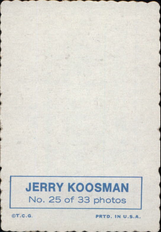 1969 Topps Deckle Edge #25 Jerry Koosman back image