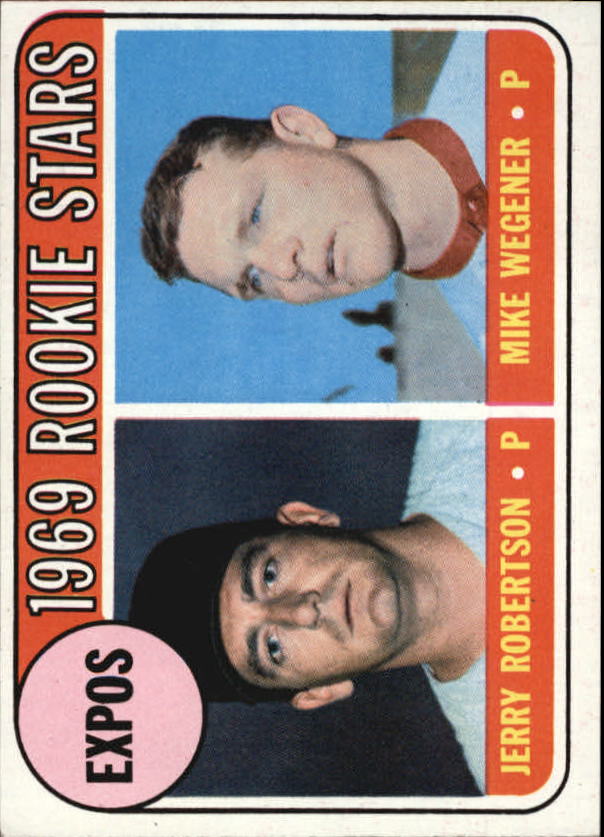1969 Topps #284 Rookie Stars/Jerry Robertson RC/Mike Wegener RC
