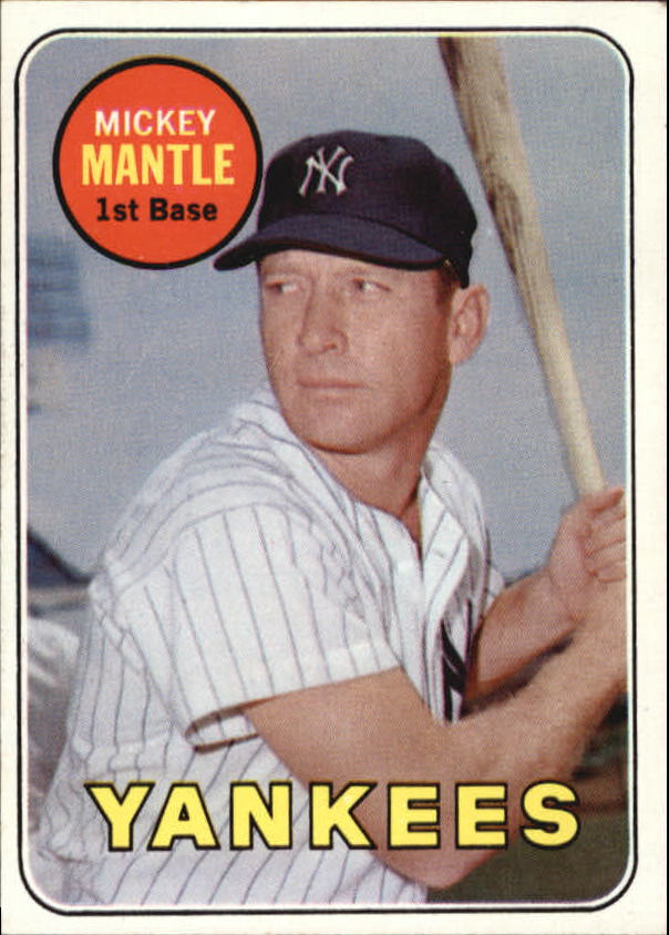 1969 Topps #500A Mickey Mantle UER/No Topps copy-/right on card back