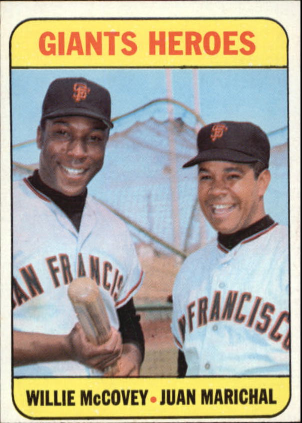 1969 Topps #572 Giants Heroes/Willie McCovey/Juan Marichal