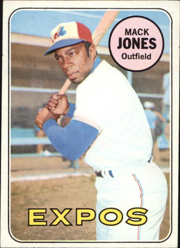 1969 Topps #625 Mack Jones UER/Batting wrong