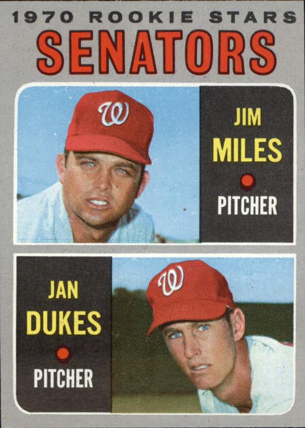 1970 Topps #154 Rookie Stars/Jim Miles/Jan Dukes RC