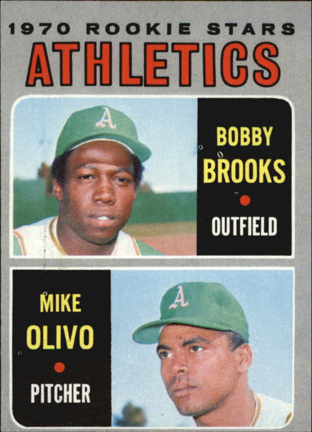 1970 Topps #381 Rookie Stars/Bobby Brooks RC/Mike Olivo RC