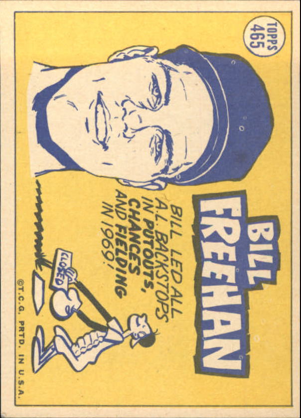 1970 Topps #465 Bill Freehan AS back image