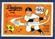 1970 Fleer Laughlin World Series Blue Backs #60 1963 Dodgers/Yankees/(Moose Skowron)