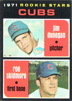 1971 Topps #121 Rookie Stars/Jim Dunegan RC/Roe Skidmore RC