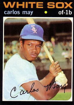 1970 Topps Baseball Card #18 Carlos May Chicago White Sox Ex Free