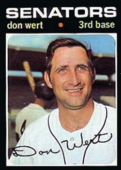 1971 Topps #307 Don Wert