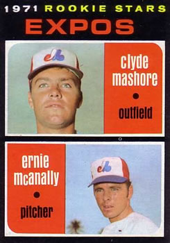 1971 Topps #376 Rookie Stars/Clyde Mashore RC/Ernie McAnally RC