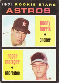 1971 Topps #404 Rookie Stars/Buddy Harris RC/Roger Metzger RC