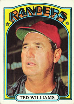  1972 Topps # 510 Ted Williams Texas Rangers (Baseball