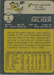 1973 Topps #4 John Milner back image