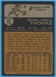 1973 Topps #57 Derrel Thomas back image