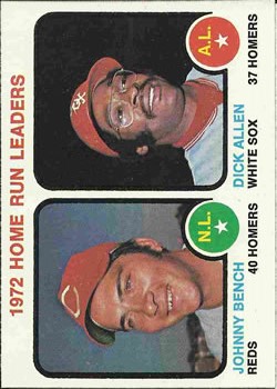 1973 Topps #62 Home Run Leaders/Johnny Bench/Dick Allen
