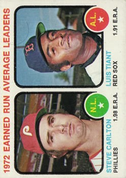 1973 Topps #65 ERA Leaders/Steve Carlton/Luis Tiant
