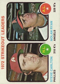 1973 Topps #67 Strikeout Leaders/Steve Carlton/Nolan Ryan