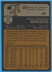 1973 Topps #72 Ron Reed back image