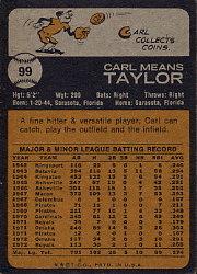 1973 Topps #99 Carl Taylor back image