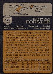1973 Topps #129 Terry Forster back image