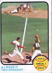 1973 Topps #204 World Series Game 2/A's Two Straight