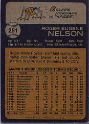 1973 Topps #251 Roger Nelson back image
