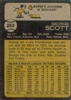 1973 Topps #263 George Scott back image
