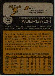 1973 Topps #427 Rick Auerbach back image