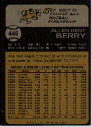 1973 Topps #445 Ken Berry back image