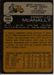 1973 Topps #484 Ernie McAnally back image