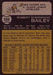 1973 Topps #505 Bob Bailey back image
