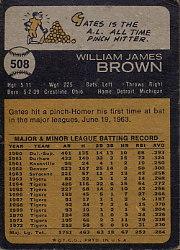 1973 Topps #508 Gates Brown back image