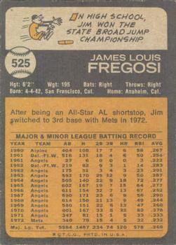 1973 Topps #525 Jim Fregosi back image