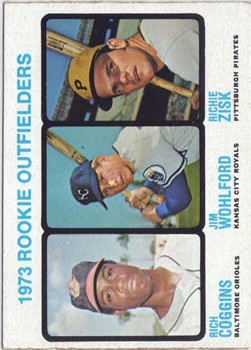 1973 Topps #611 Rookie Outfielders/Rich Coggins RC/Jim Wohlford RC/Richie Zisk