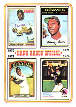 hank aaron baseball card 1974