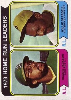 1974 Topps #202 Home Run Leaders/Reggie Jackson/Willie Stargell