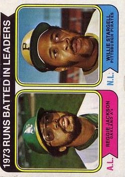 1974 Topps #203 RBI Leaders/Reggie Jackson/Willie Stargell