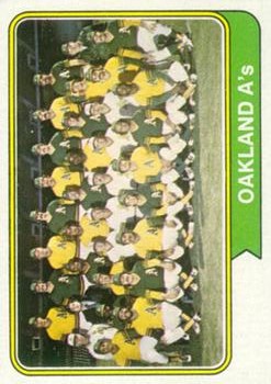 1974 Topps #246 Oakland Athletics TC
