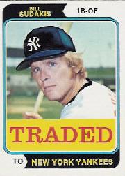 1974 Topps Traded #63T Bill Sudakis