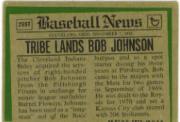 1974 Topps Traded #269T Bob Johnson back image