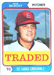 1974 Topps Traded #348T Pete Richert