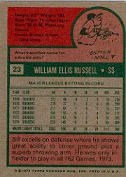 1975 Topps #23 Bill Russell back image