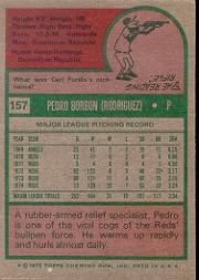 1975 Topps #157 Pedro Borbon back image