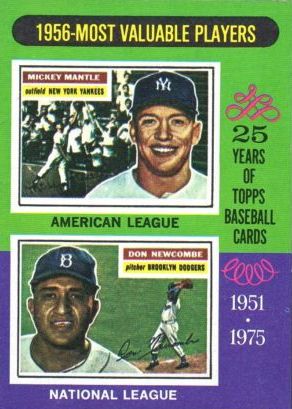 1975 Topps #194 Mickey Mantle/Don Newcombe MVP