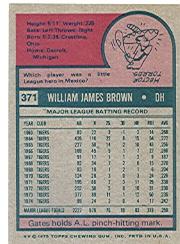 1975 Topps #371 Gates Brown back image