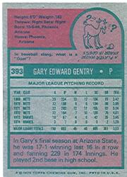 1975 Topps #393 Gary Gentry back image