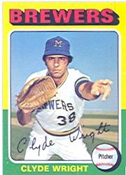 1975 Topps #408 Clyde Wright UER/Listed with wrong 1974 team