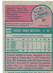 1975 Topps #468 Bobby Mitchell back image